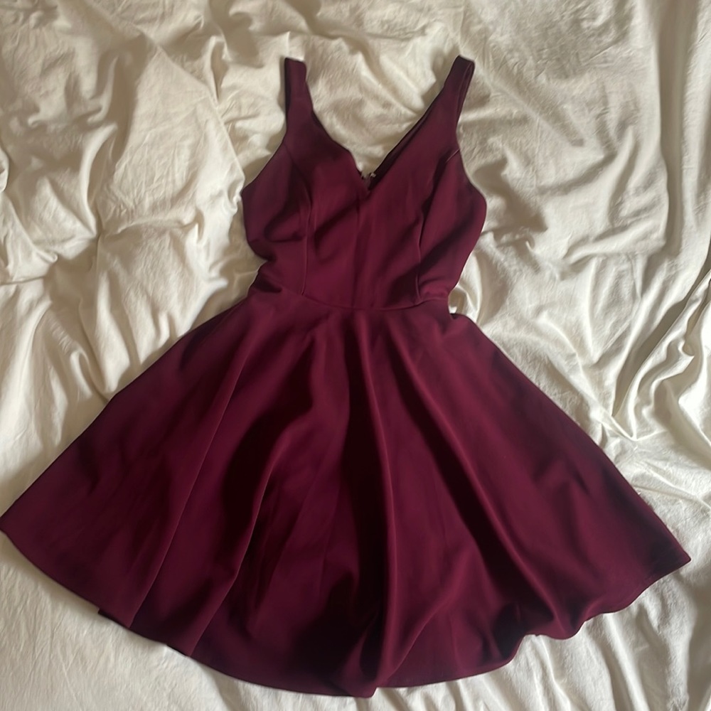 Burgundy skater dress